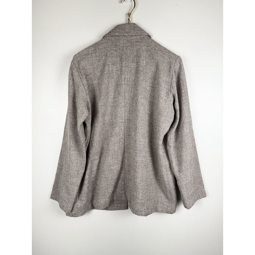 Eileen Fisher Organic Cotton Textured Knit Blazer Jacket Beige Taupe Women's XS - Picture 6 of 6
